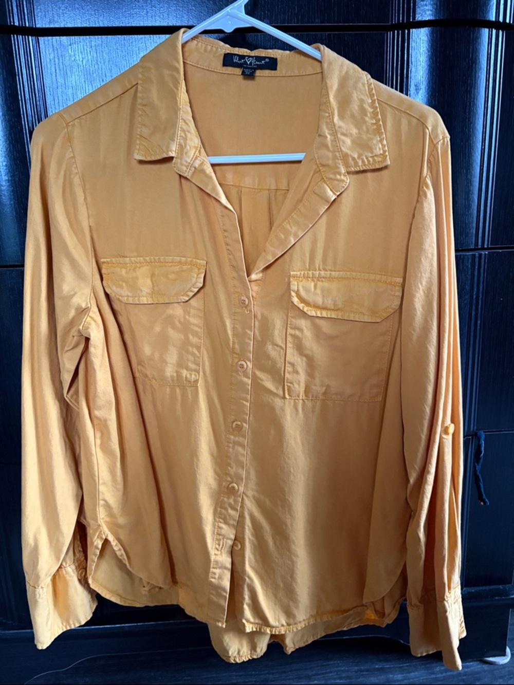 Wayf Golden Mustard Button-Front Camp Shirt